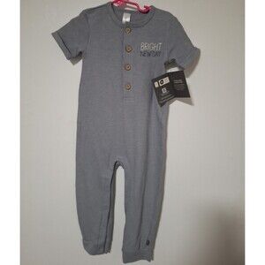 Modern Moments by Gerber gray knit cotton one-piece coverall‎ 24M Bright New Day